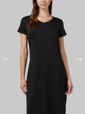 32 Degrees Black Short-Sleeve Casual Dress